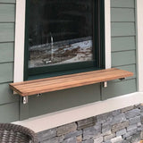 Accessible shower with folding teak bench