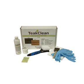 Teak wood cleaning and conditioning kit
