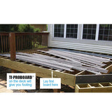 Construction site with a floor being installed, featuring TI-ProBoard Underlayment for Tiling Outdoor Decks