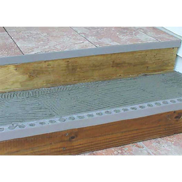 Construction site with a floor being installed, featuring TI-ProBoard Underlayment for Tiling Outdoor Decks