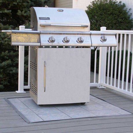 A finished installed deck featuring TI-ProBoard Underlayment for Tiling Outdoor Decks 