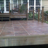 A finished installed deck featuring TI-ProBoard Underlayment for Tiling Outdoor Decks 