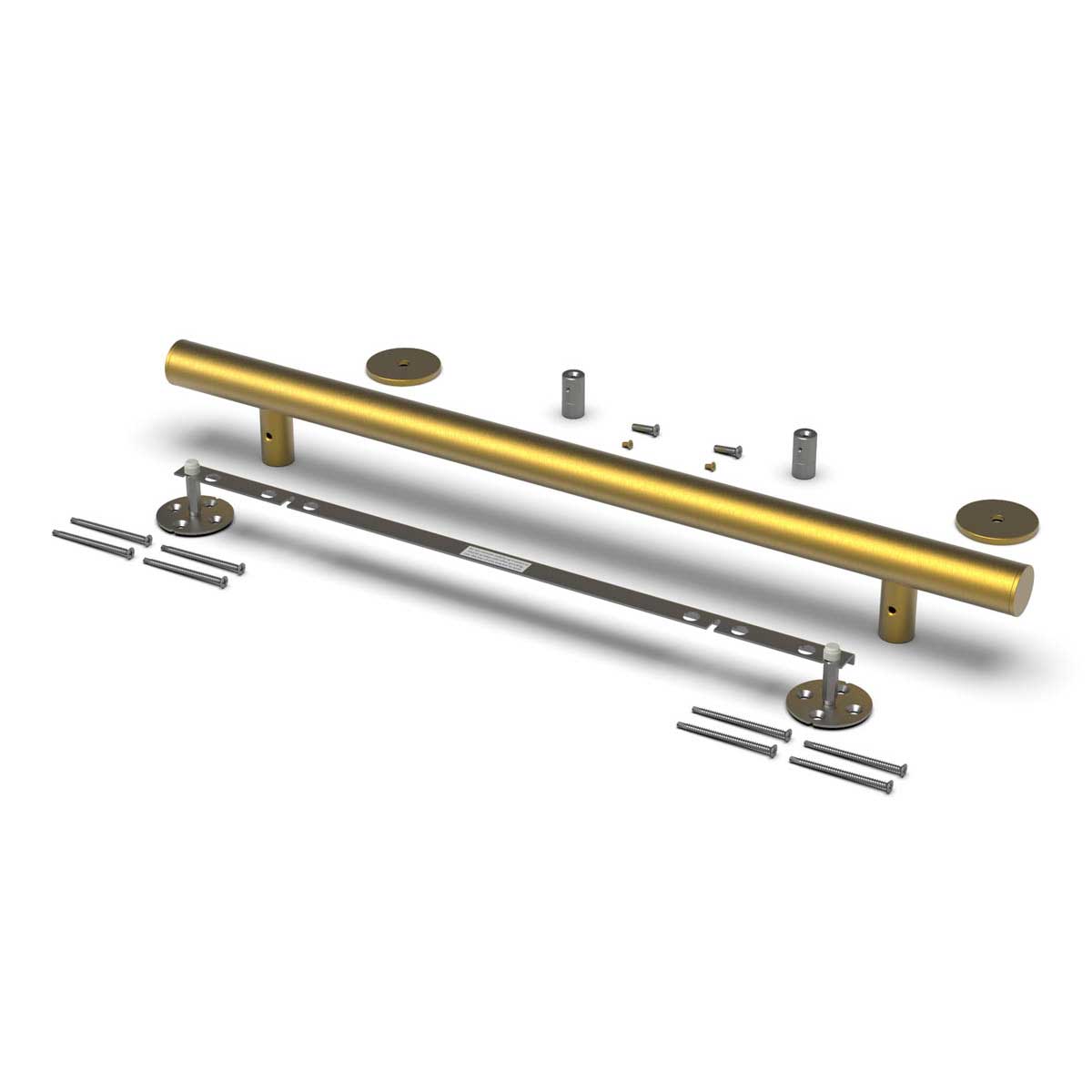 TileWare Straight ADA Grab Bar  Victoria Series Gypsum System Brushed Warm Bronze