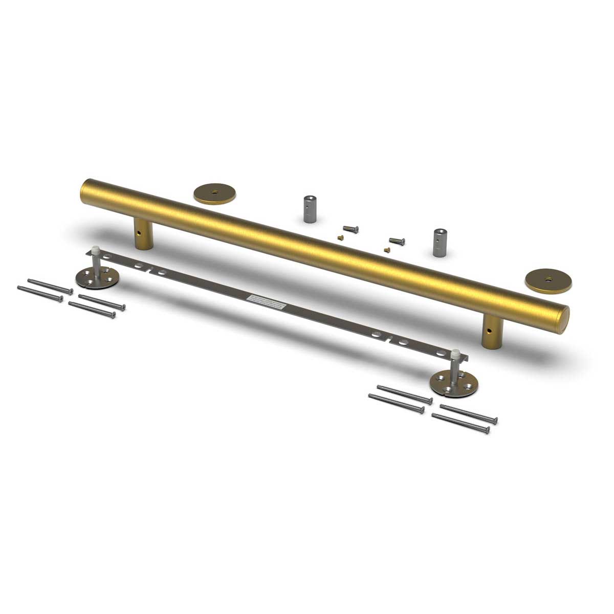 TileWare Straight ADA Grab Bar  Victoria Series Gypsum System Brushed Warm Bronze