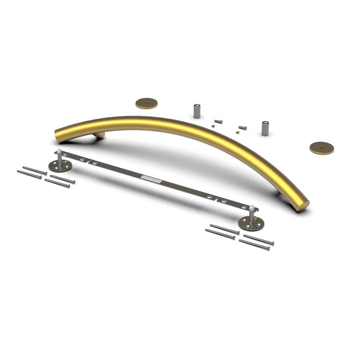 TileWare Radius ADA Grab Bar 24  Victoria Series Gypsum System Brushed Warm Bronze