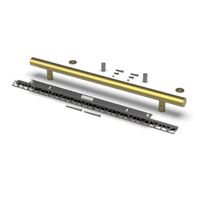TileWare Straight ADA Grab Bar  Victoria Series Brushed Gold