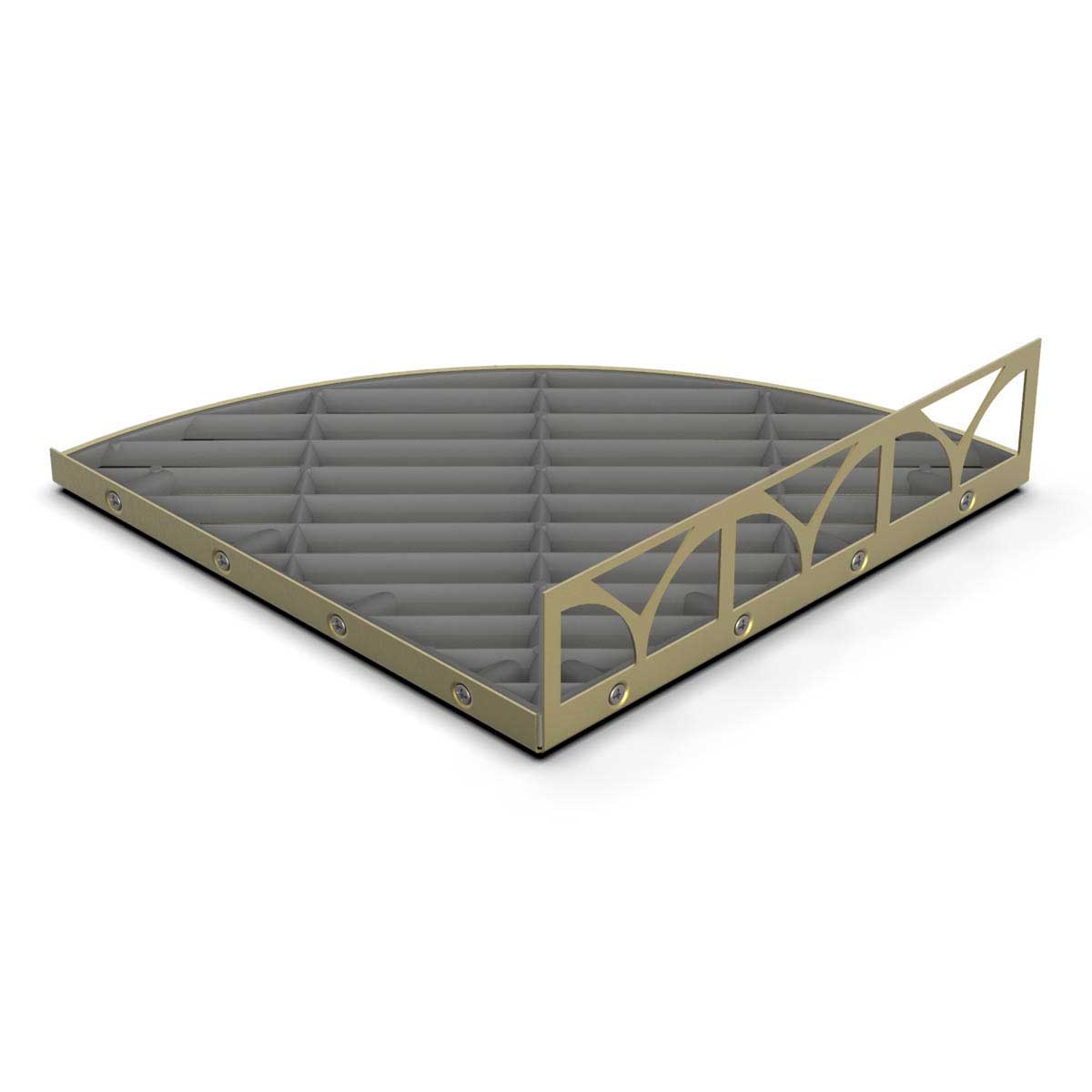 TileWare Structural Surfaces Claddy T-Shelf Brushed Gold