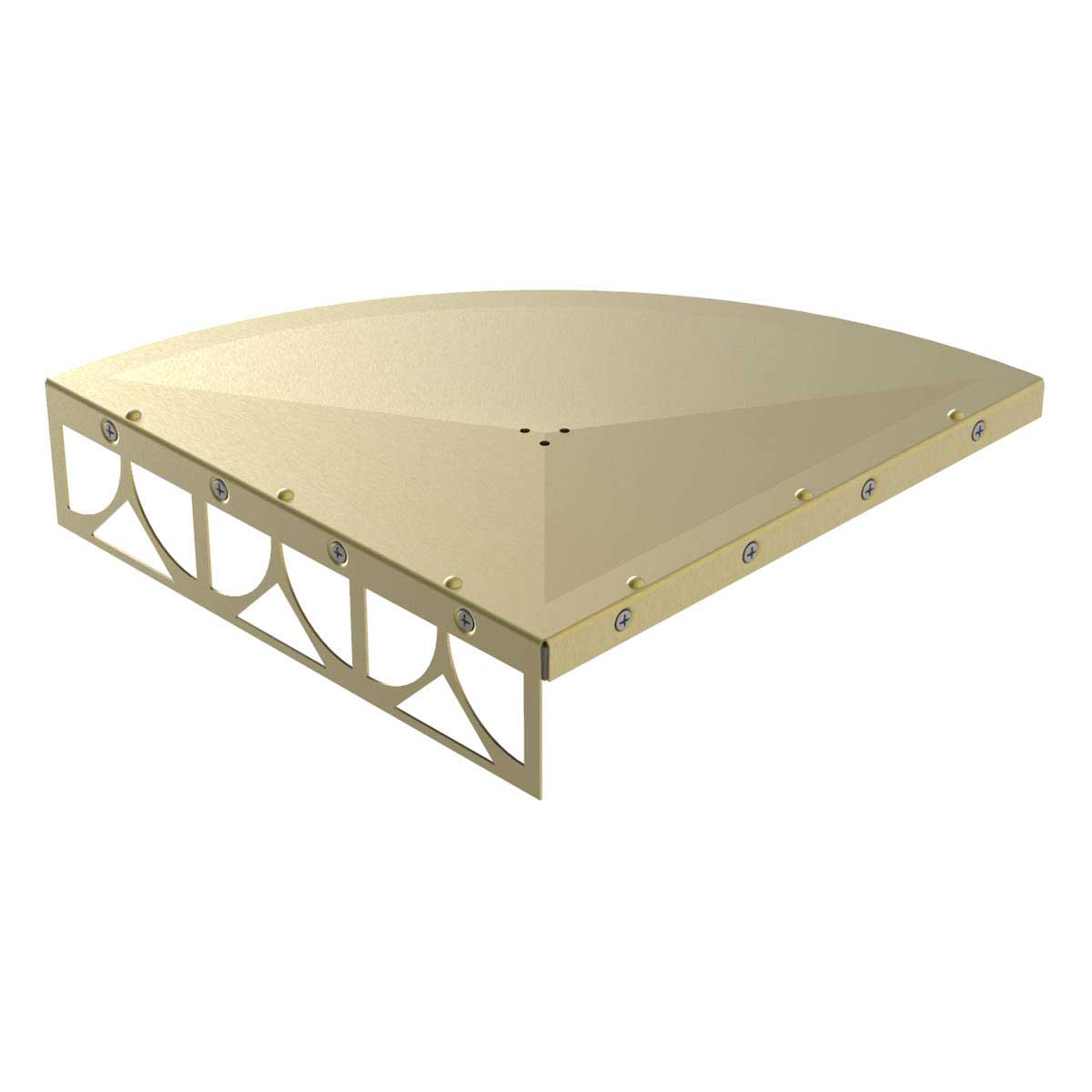 TileWare Structural Surfaces Claddy T-Shelf Brushed Gold upside down showing the bottom part