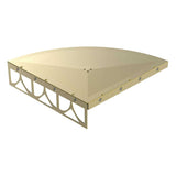 TileWare Structural Surfaces Claddy T-Shelf Brushed Gold upside down showing the bottom part