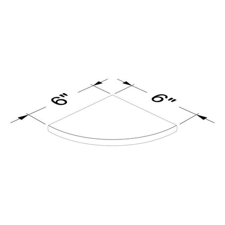 TileWare Boundless Shelving Solutions 6 inch Corner Shelf Bone