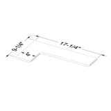 TileWare Boundless Shelving Solutions L-Shaped Corner Shelf Sketch