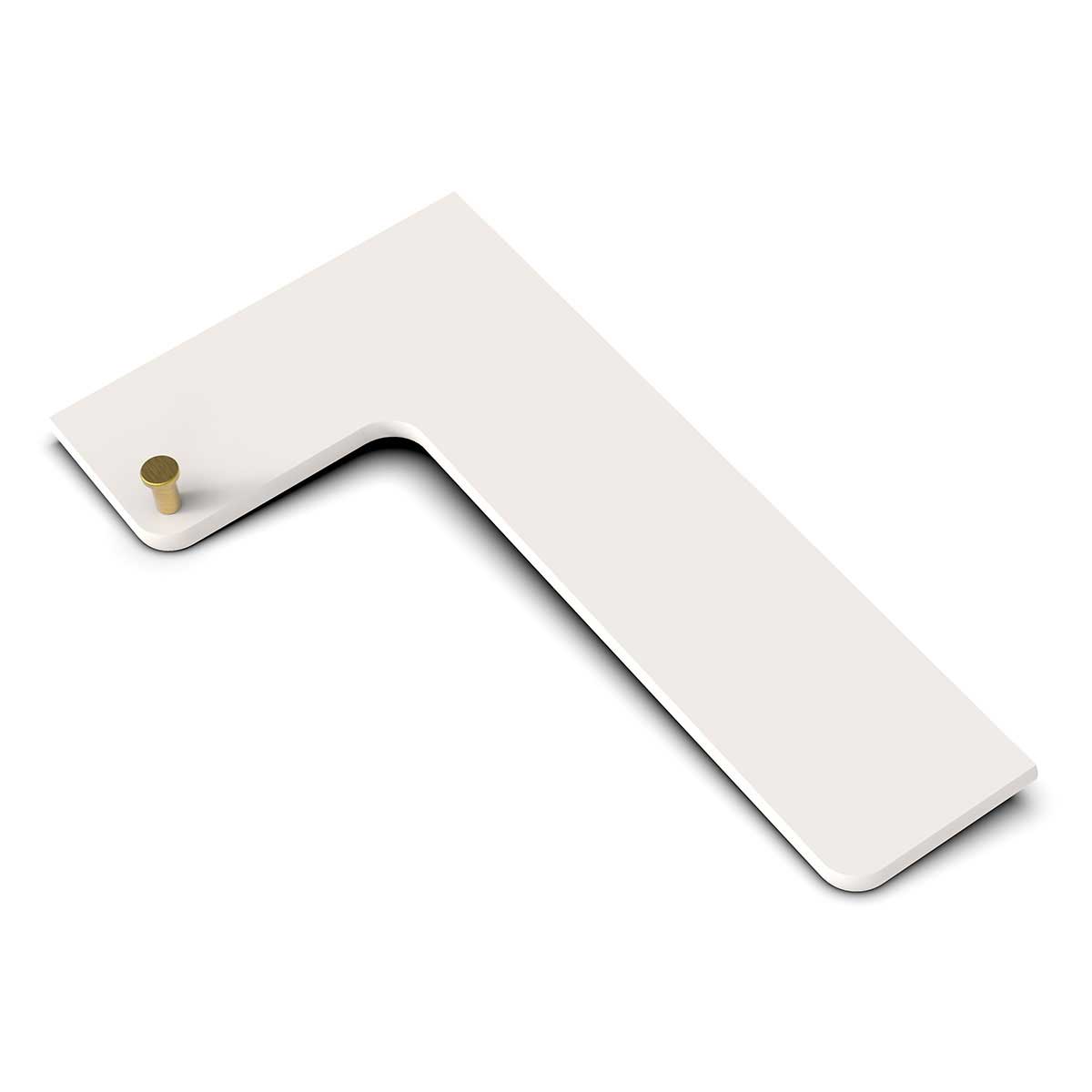 TileWare Boundless Shelving Solutions L-Shaped Corner Shelf Bone