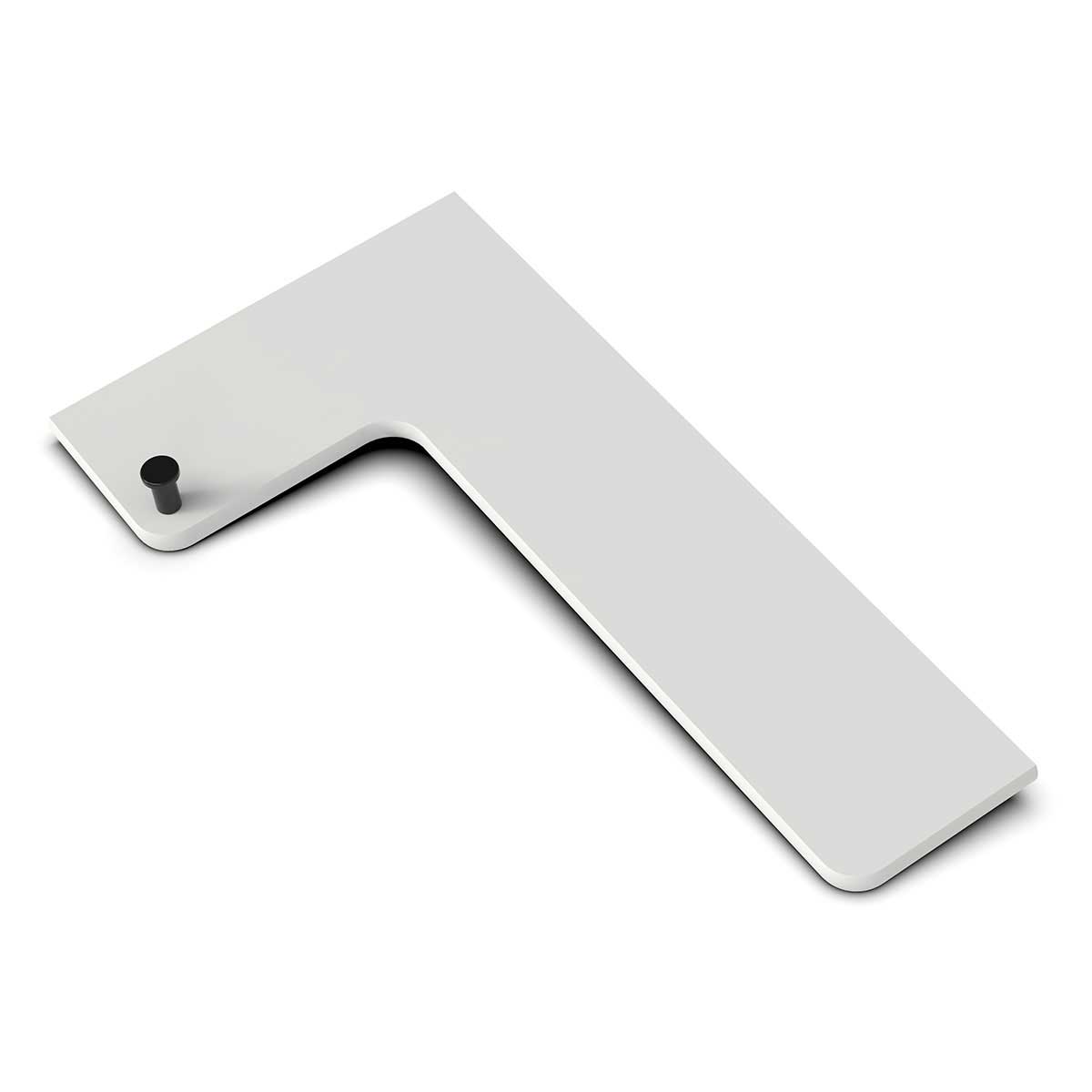 TileWare Boundless Shelving Solutions L-Shaped Corner Shelf Dove Grey