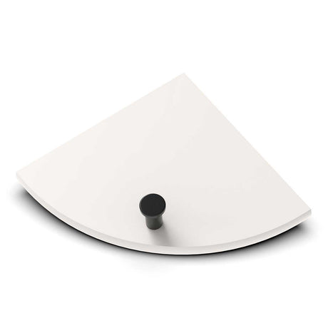 TileWare Boundless Shelving Solutions 6 inch Corner Shelf Ivory