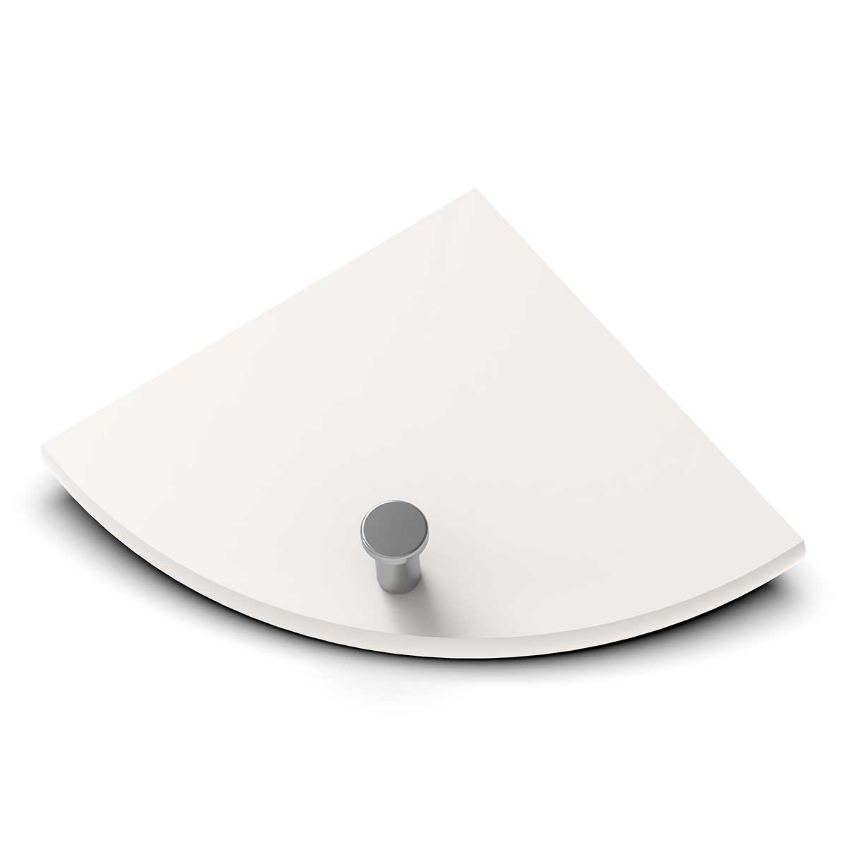 TileWare Boundless Shelving Solutions 6 inch Corner Shelf Ivory