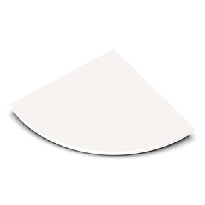 TileWare Boundless Shelving Solutions 9 inch Corner Shelf Ivory