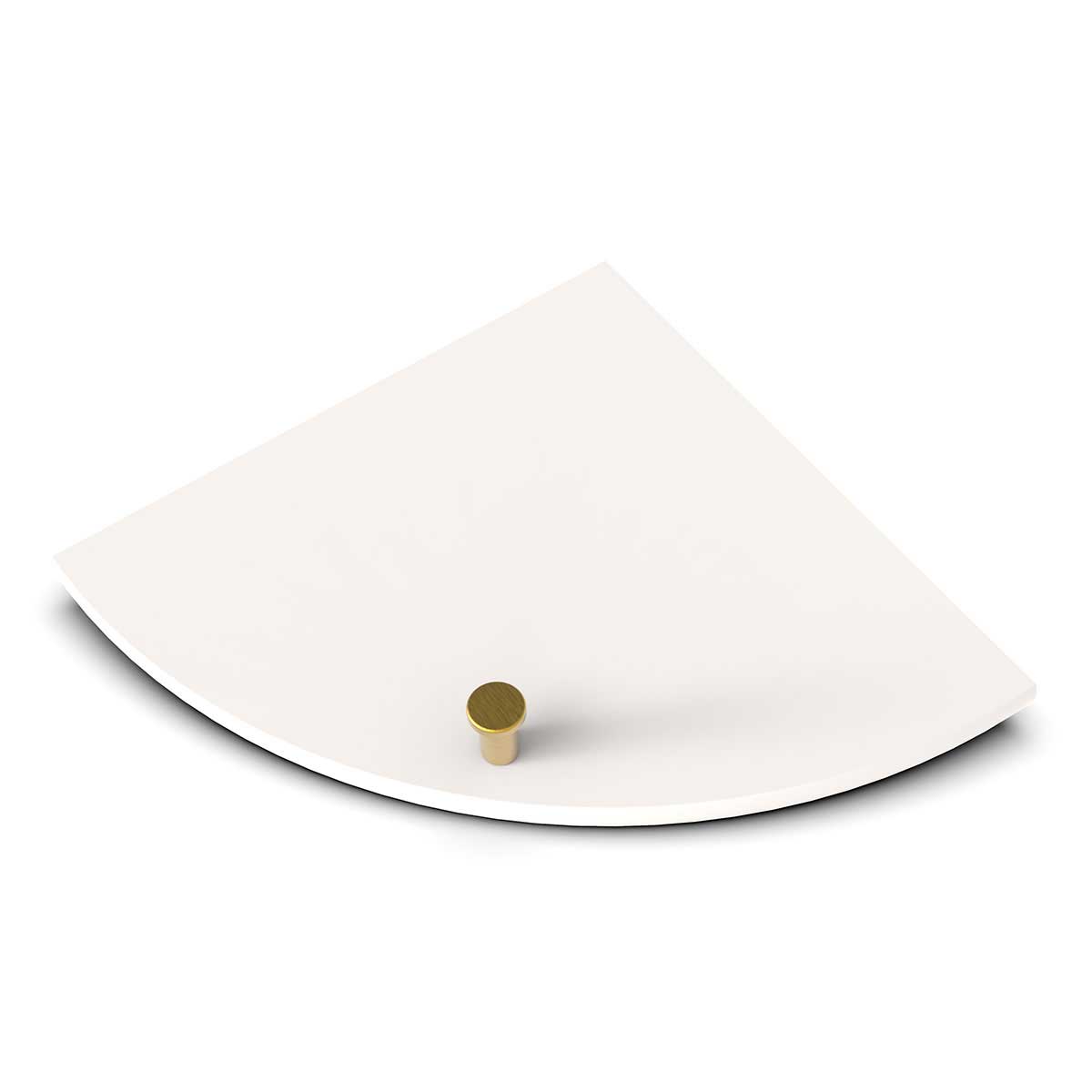 TileWare Boundless Shelving Solutions 9 inch Corner Shelf Ivory