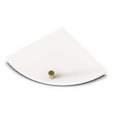 TileWare Boundless Shelving Solutions 9 inch Corner Shelf Ivory