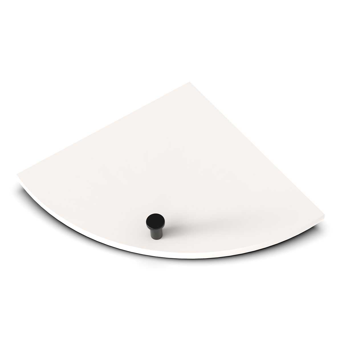 TileWare Boundless Shelving Solutions 9 inch Corner Shelf Ivory