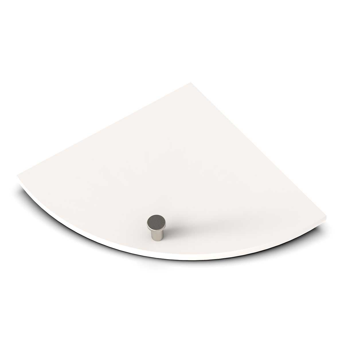 TileWare Boundless Shelving Solutions 9 inch Corner Shelf Ivory