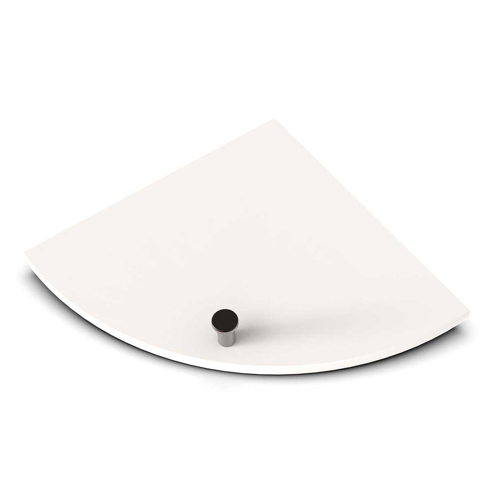 TileWare Boundless Shelving Solutions 9 inch Corner Shelf Ivory