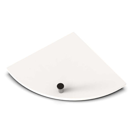 TileWare Boundless Shelving Solutions 9 inch Corner Shelf Ivory