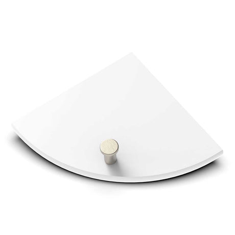 TileWare Boundless Shelving Solutions 6 inch Corner Shelf Super White