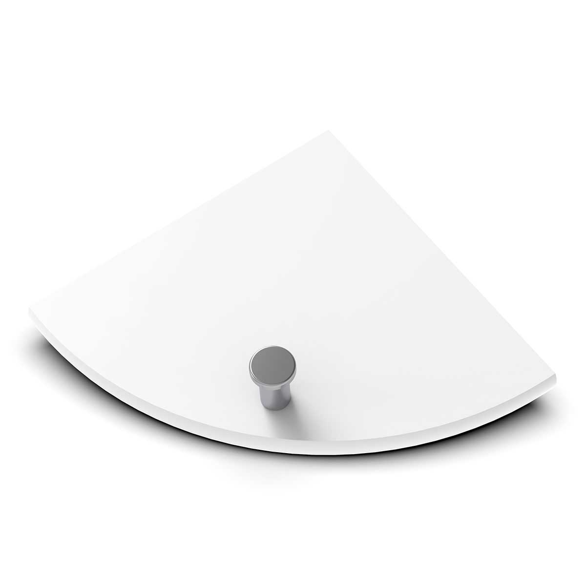 TileWare Boundless Shelving Solutions 6 inch Corner Shelf Super White