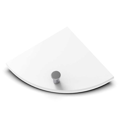 TileWare Boundless Shelving Solutions 6 inch Corner Shelf Super White