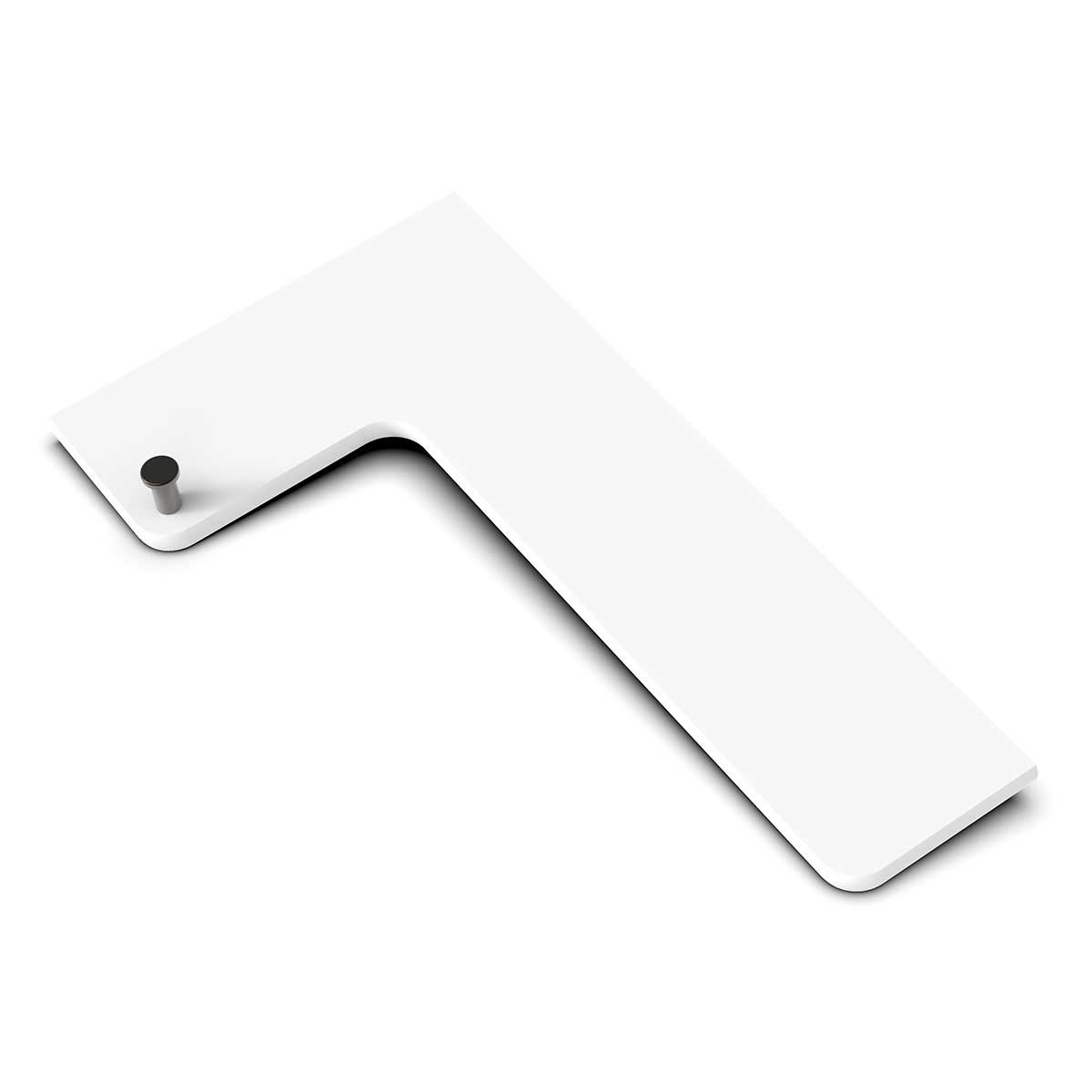 TileWare Boundless Shelving Solutions L-Shaped Corner Shelf Super White