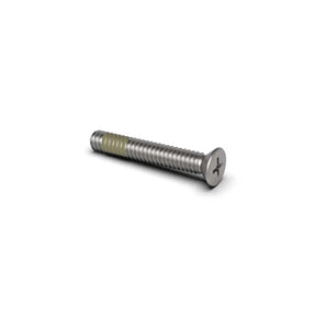 Metal screw on a white background