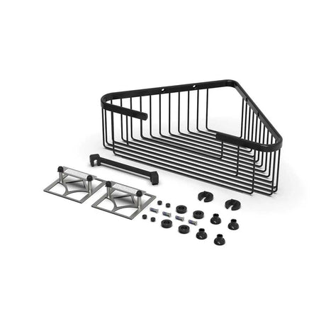 TileWare Promessa Extra Deep Corner Soap Basket Matte Black