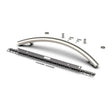 TileWare Radius ADA Grab Bar 24  Victoria Series Brushed Nickel