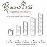 TileWare Boundless Floating Shelf Pre-cut Niche Trim 12 Inch