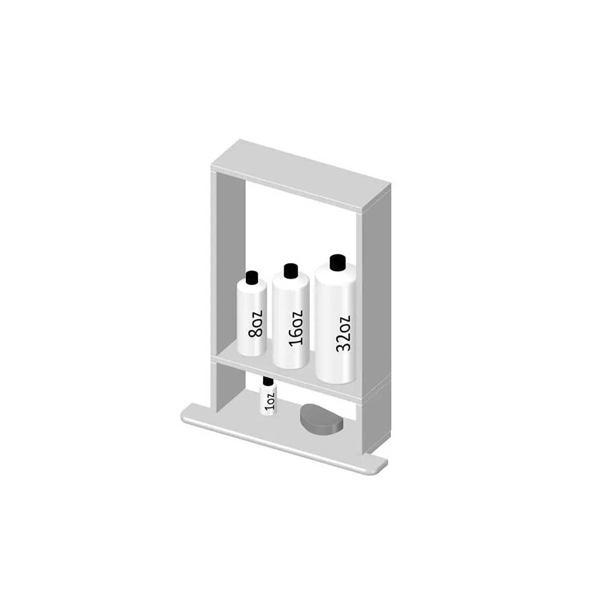 TileWare Boundless 12" x 20" Offset Vertical Pre-cut Niche Trim Riser Kit