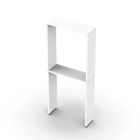 TileWare Boundless 12 x 28 Symmetrical Vertical Pre-cut Niche Trim Riser Kit Super White