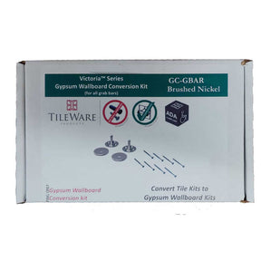 TileWare Victoria Series Grab Bar Conversion Kit for Gypsum Wallboard Installation
