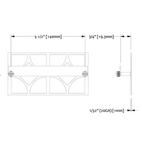 TileWare PermaTile Rectangular Tile Wall Anchor - PT100-505
