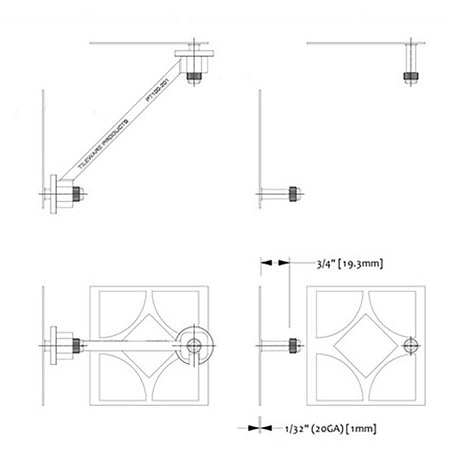 TileWare PermaTile Corner Tile Wall Anchor - PT100-506