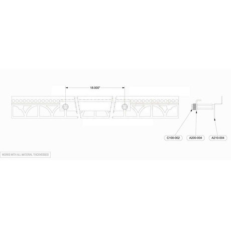 TileWare PermaTile Fastener for 24 Grab Bar 'Z' Fastener - PT100-509