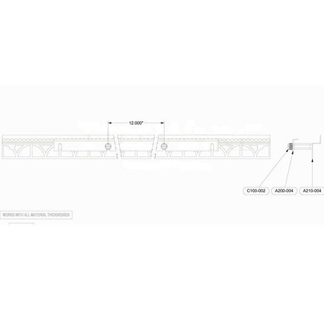 TileWare PermaTile Grab Bar 'Z' Fastener 18 - PT100-514