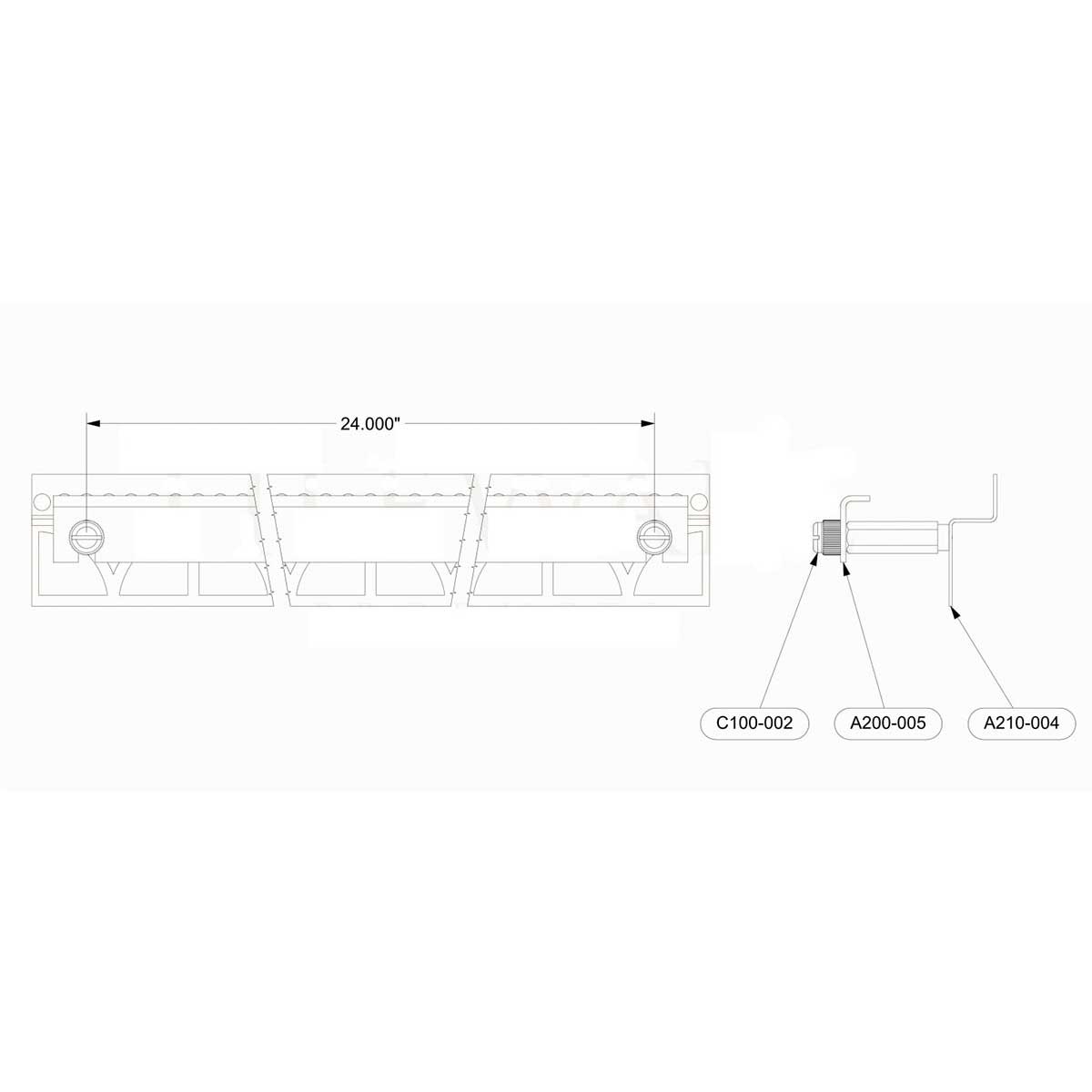 TileWare PermaTile Fastener for 36 n 42 Grab Bar 'Z' Fastener
