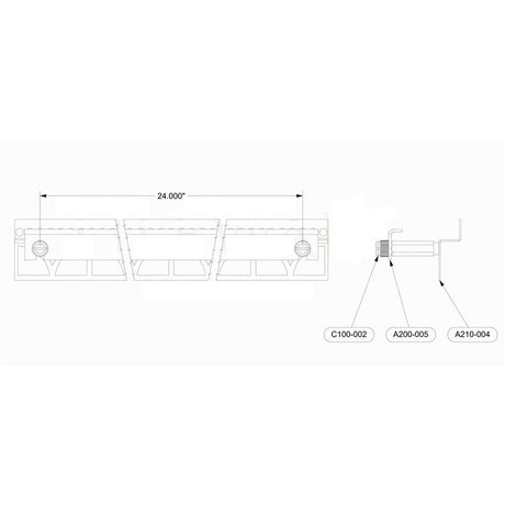 TileWare PermaTile Fastener for 36 n 42 Grab Bar 'Z' Fastener