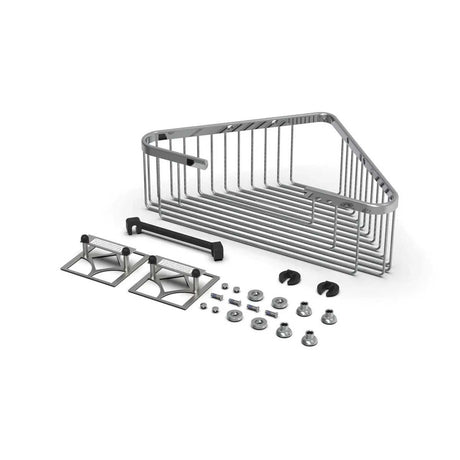 TileWare Promessa Extra Deep Corner Soap Basket Polished Chrome