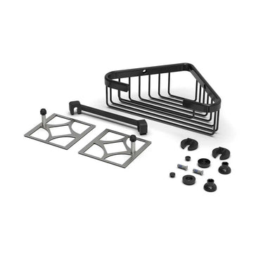 TileWare Promessa Deep Corner Soap Basket Matte Black