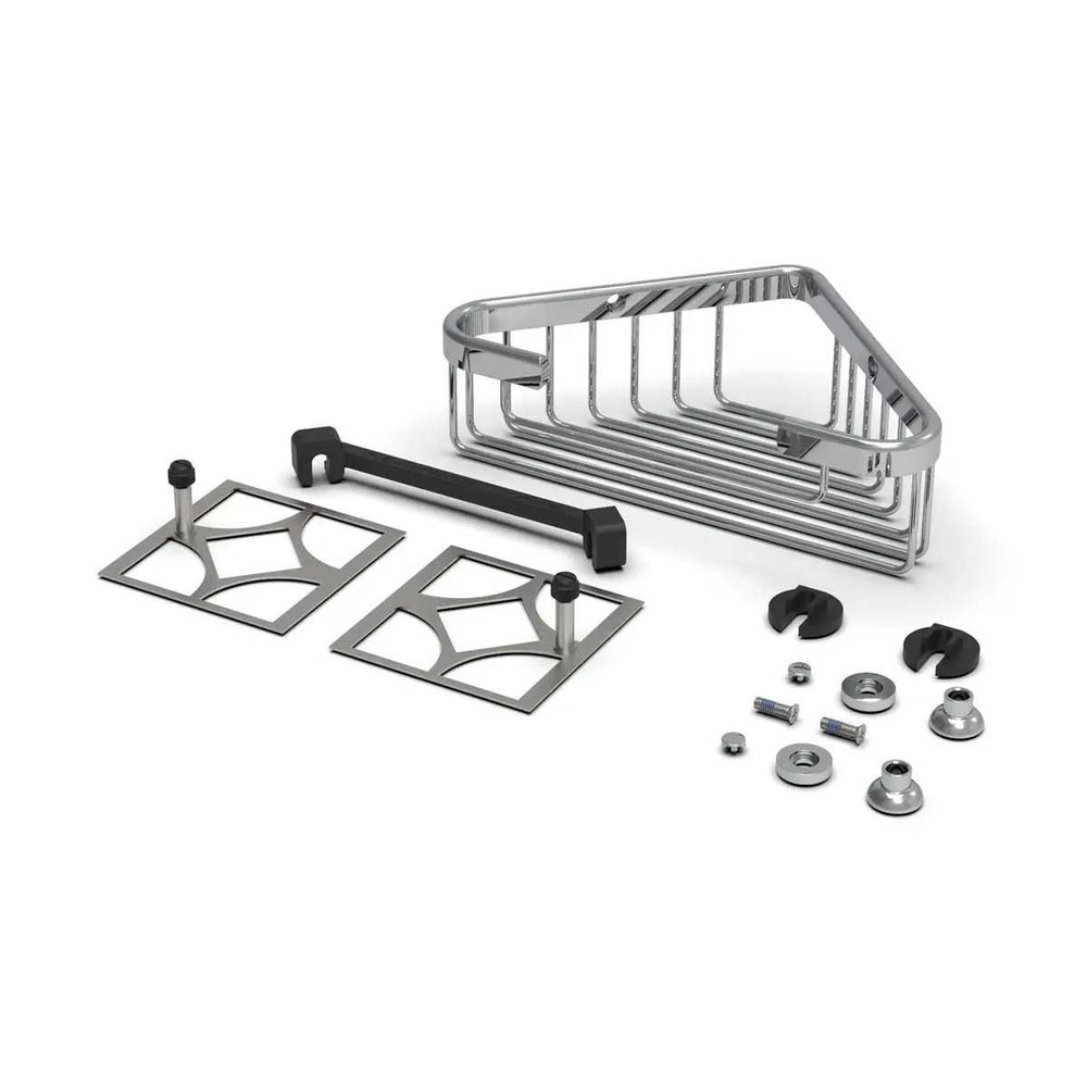 TileWare Promessa Deep Corner Soap Basket Polished Chrome