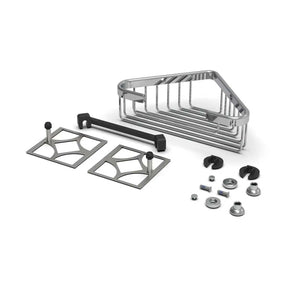 TileWare Promessa Deep Corner Soap Basket Polished Chrome