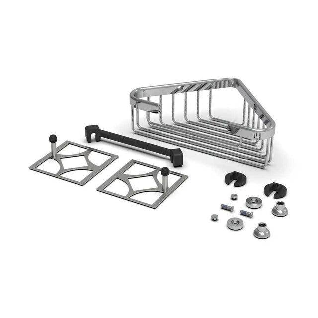 TileWare Promessa Deep Corner Soap Basket Polished Chrome