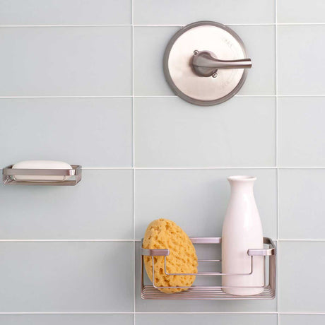 TileWare Promessa Rectangular Soap Basket Extra Deep Installed in a shower wall tile