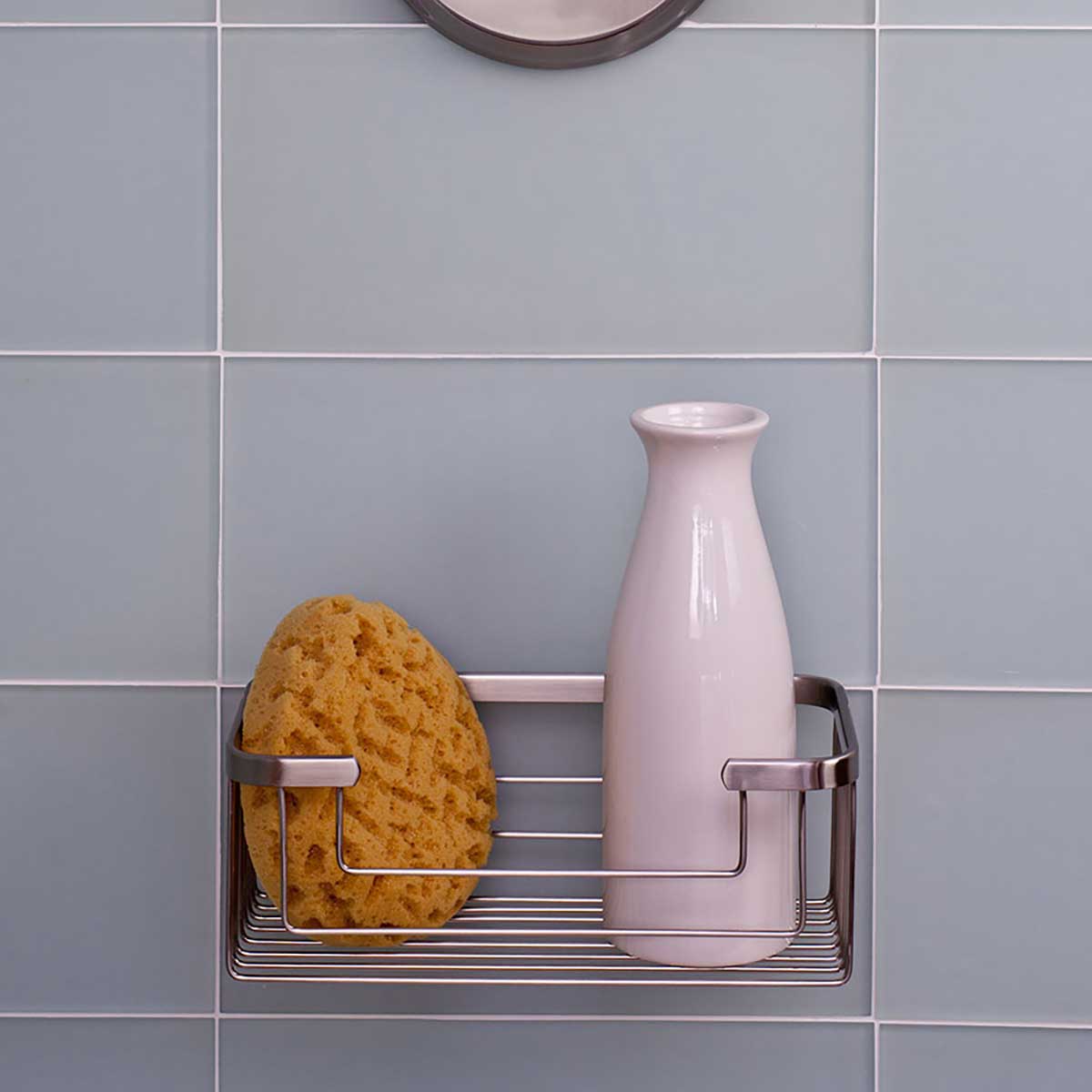 TileWare Promessa Rectangular Soap Basket Extra Deep Installed in a shower wall tile